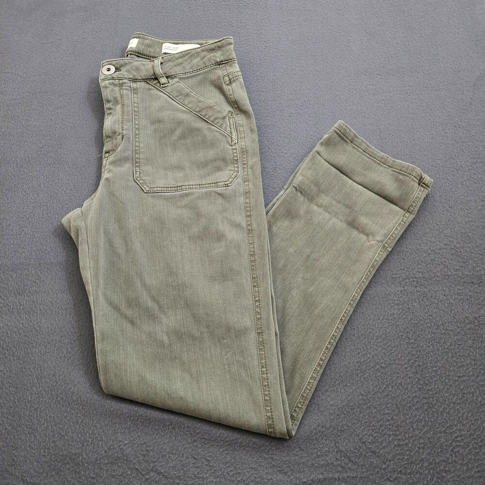 J. Jill Denim Women 6P Green High Rise Straight Leg Jeans